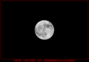 Simulation of what the Moon looks like taken with my normal astrophotography telescope