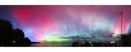 Strangers gathering to witness the Northern Lights