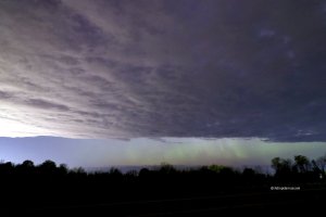 Light pollution while trying to capture the aurora