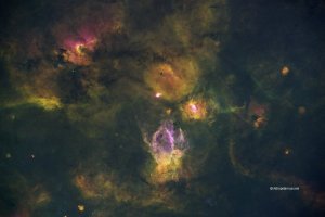Sh2-157 - Lobster Claw Nebula with stars removed